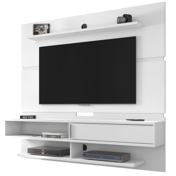 Manhattan Comfort Astor 70.86 Floating Entertainment Center, White 223BMC6